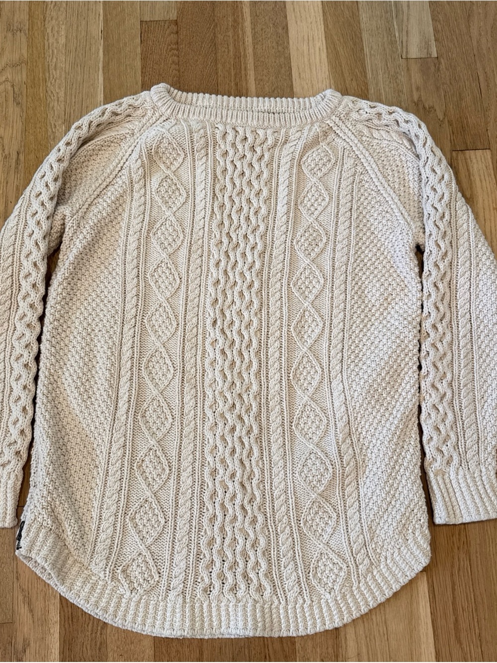 Signature Cream Cable-Knit Crewneck Sweater
